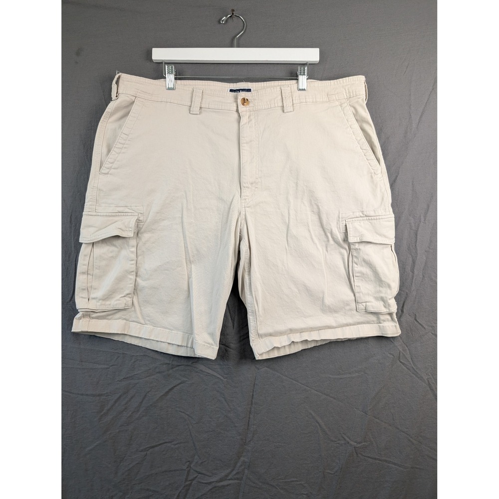Club Room Mens Cargo Shorts Beige Tan Size 42W Stretch Cotton Casual